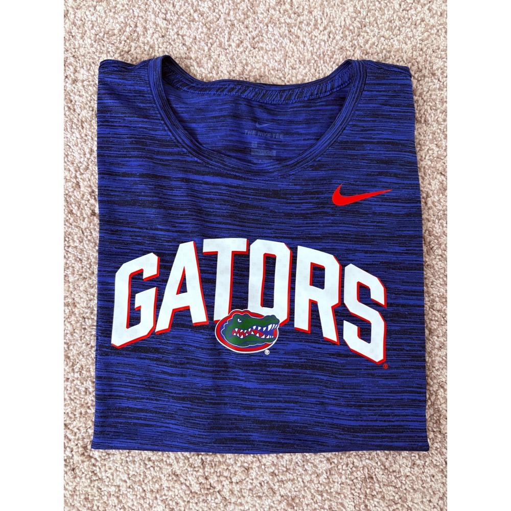 Nike Florida Gators Womens Lightweight Royal Blue Space Dye Dri-FIT T-Shirt L